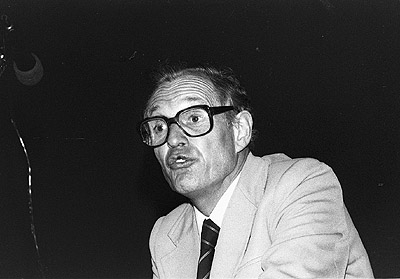 Richard Tanter at the Congress for International Co-operation and Disarmament (CICD) Hiroshima Day meeting.