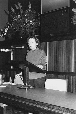 Louise Connors at the Ralph Gibson Memorial, 1989