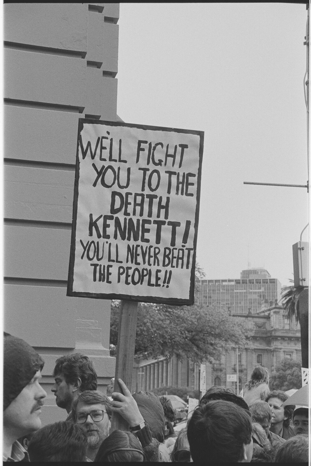 Anti-Kennett Government rally, 1992 - banner.