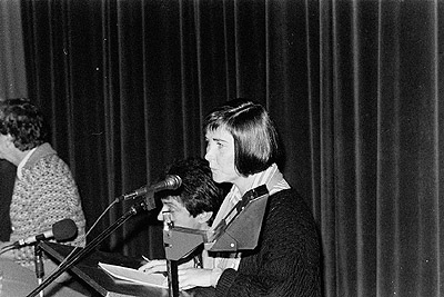 Pat Jessen at Alternative Energy meeting, 1989