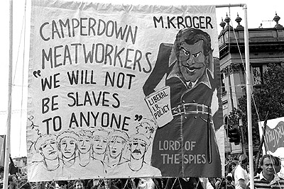 May Day, 1992 - Camperdown Meatworkers' banner.