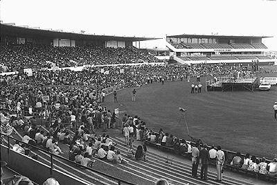 Australian Labor party election rally at the St.Kilda football ground.