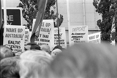 People Against Communism (PAC) rally in the City Square.