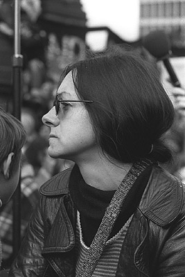 Fran Riley at Movement Against Uranium Mining march, 3rd August 1978