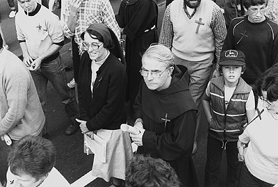 Marchers at Palm Sunday rally, April 1984.