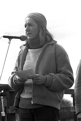 Joan Coxsedge at Stop Omega Campaign rally in Yarram, 14th August 1977