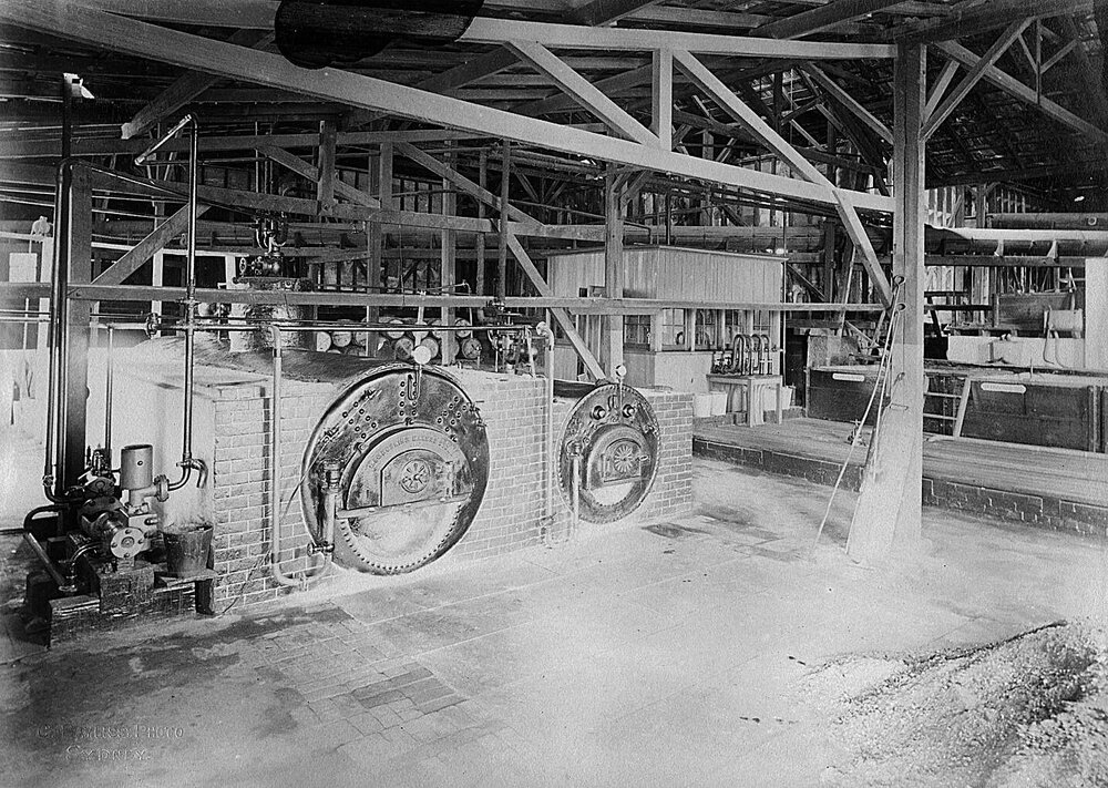 Boilers for supplying Steam to Acid Plant chambers in back ground