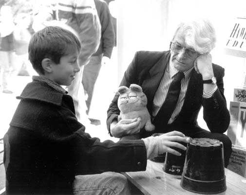 Professor Brian Start with child and soft toy