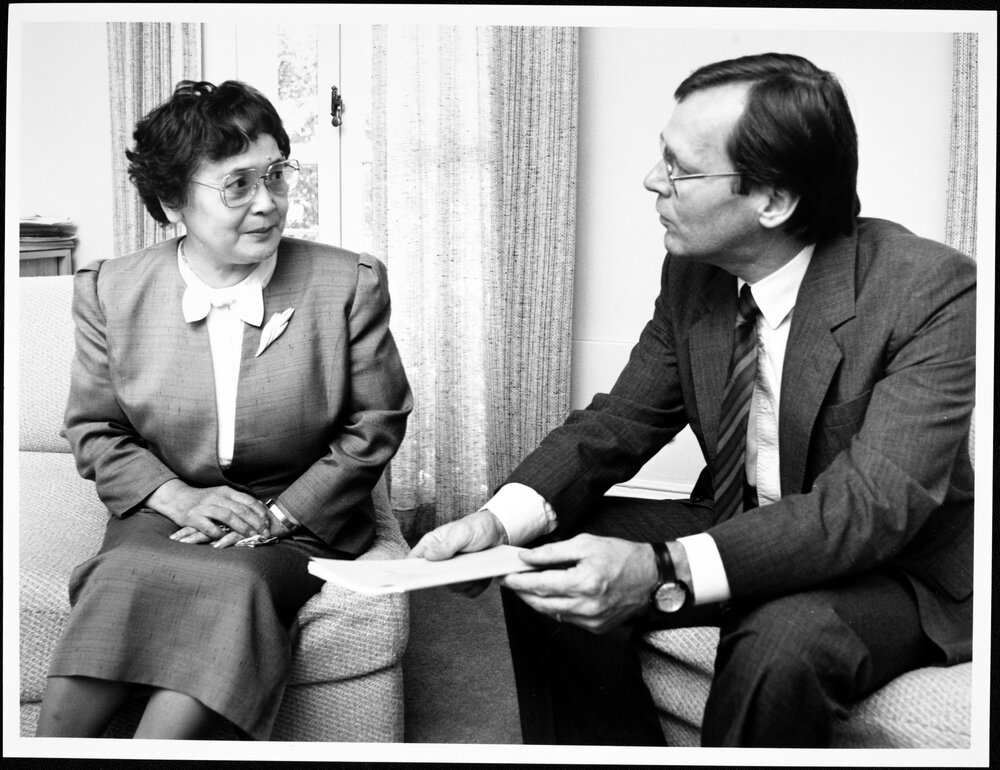 Smith, Prof Malcolm, with Noda Aiko. the Chief Justice of the High Court in Sapporo, Hokkaido