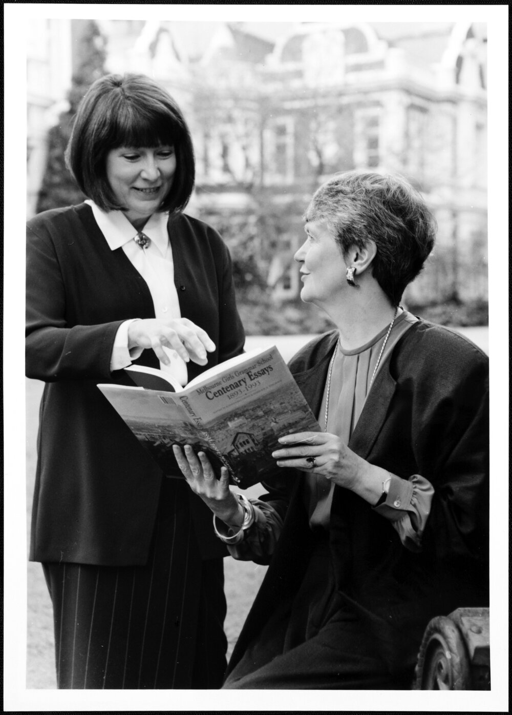 Theobald, Marjorie (right) Associate Dean - Graduate Programs and Rosslyn McCarthy, co-editors of &lsquo;Melbourne Girls Grammar School Centenary Essays 1893-1993&rsquo;