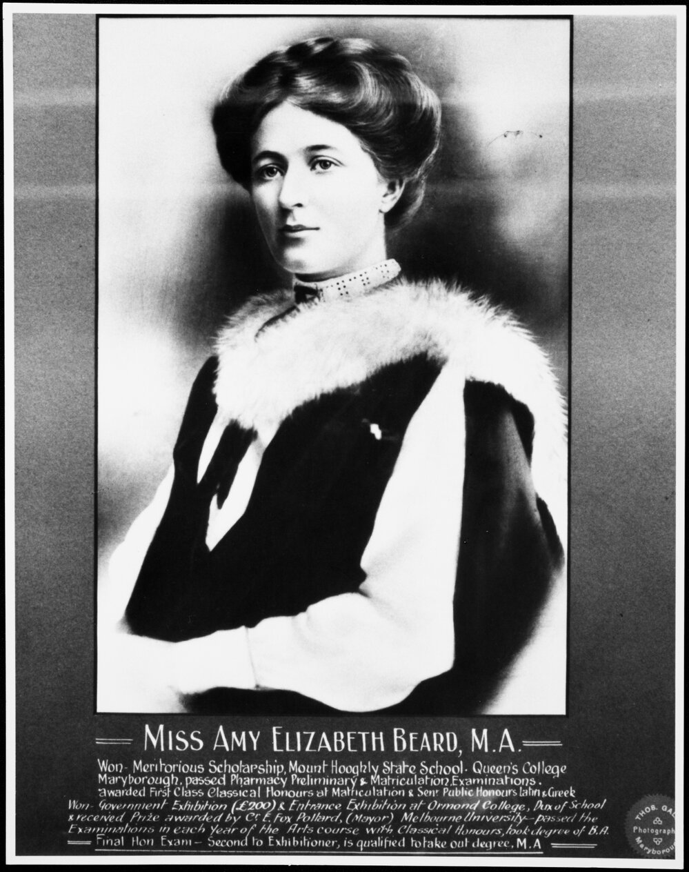 Beard, Amy Elizabeth MA [mother of Dr Don Watson]