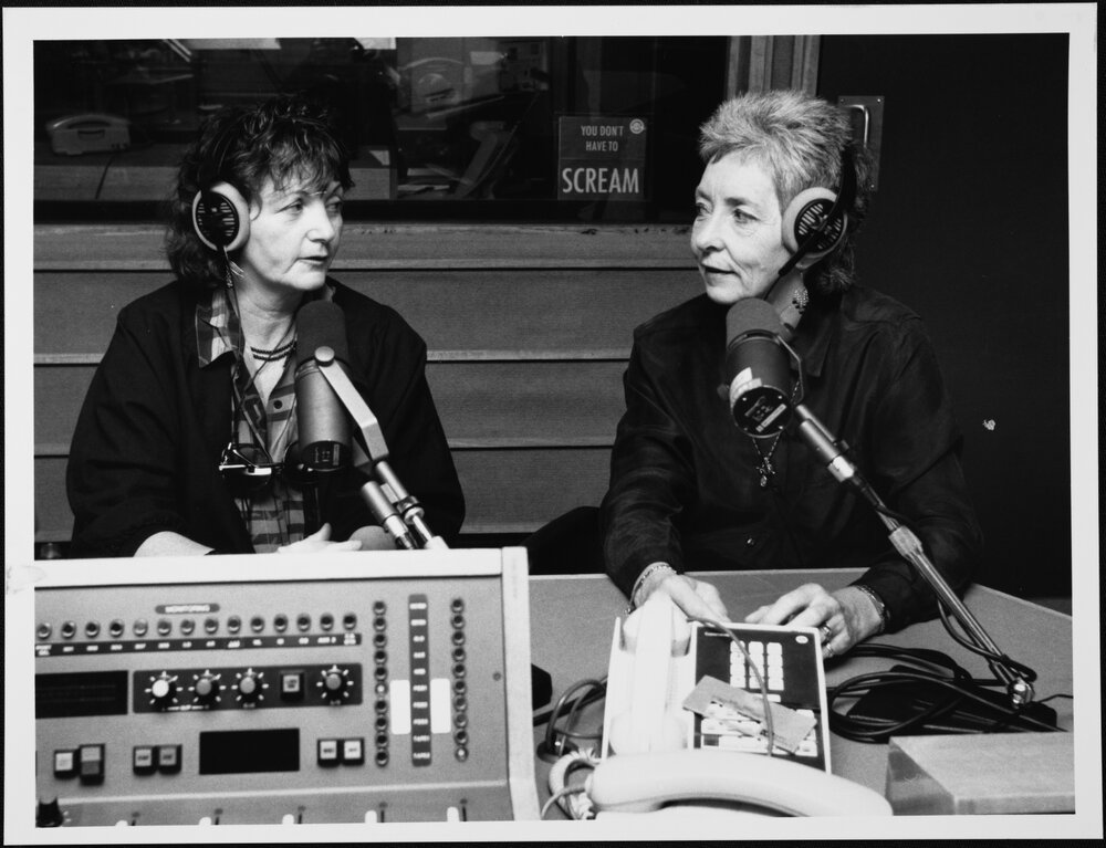 Dumble, Dr Lynette (right) and &nbsp;Dr Renate Klein (Deakin)