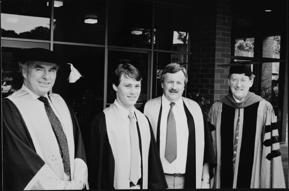 Ferguson, Prof Ian with Burke Brandon (second from left) and Brian Marsh (second from right)