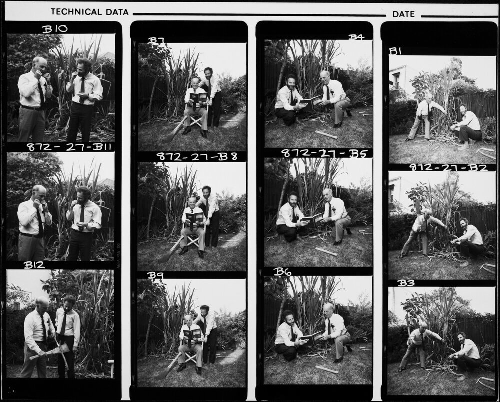 Burrows, Geoff, Accounting and Business Law, and Clive Morton, co-author, who won award for their book &lsquo;The Canecutters&rsquo;