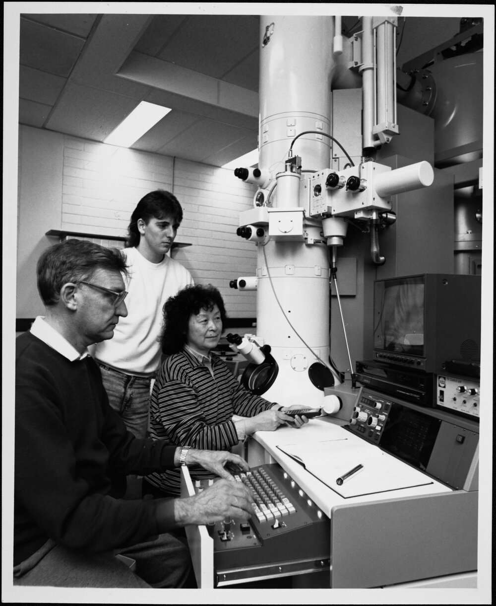 Bursill, Dr Les, Physics, David Dryden and Peng Tu Lim. Faculty of Science, viewing atomic-scale surface images 1987