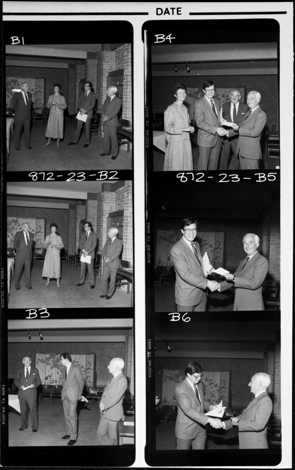 Caro, Professor David, Vice Chancellor. 23/02/1987