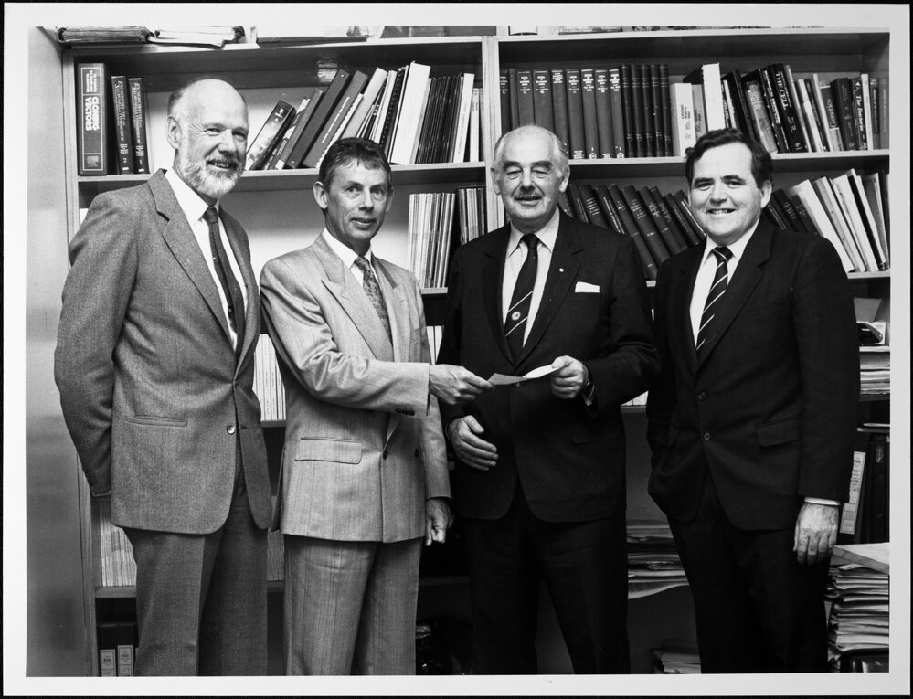 Pittard, Prof Jim (left) with Newman, Marginson and Kerry Carroll (right), a Director of Quest Investments - agreement with Quest Investments on the development of Trypotophan.