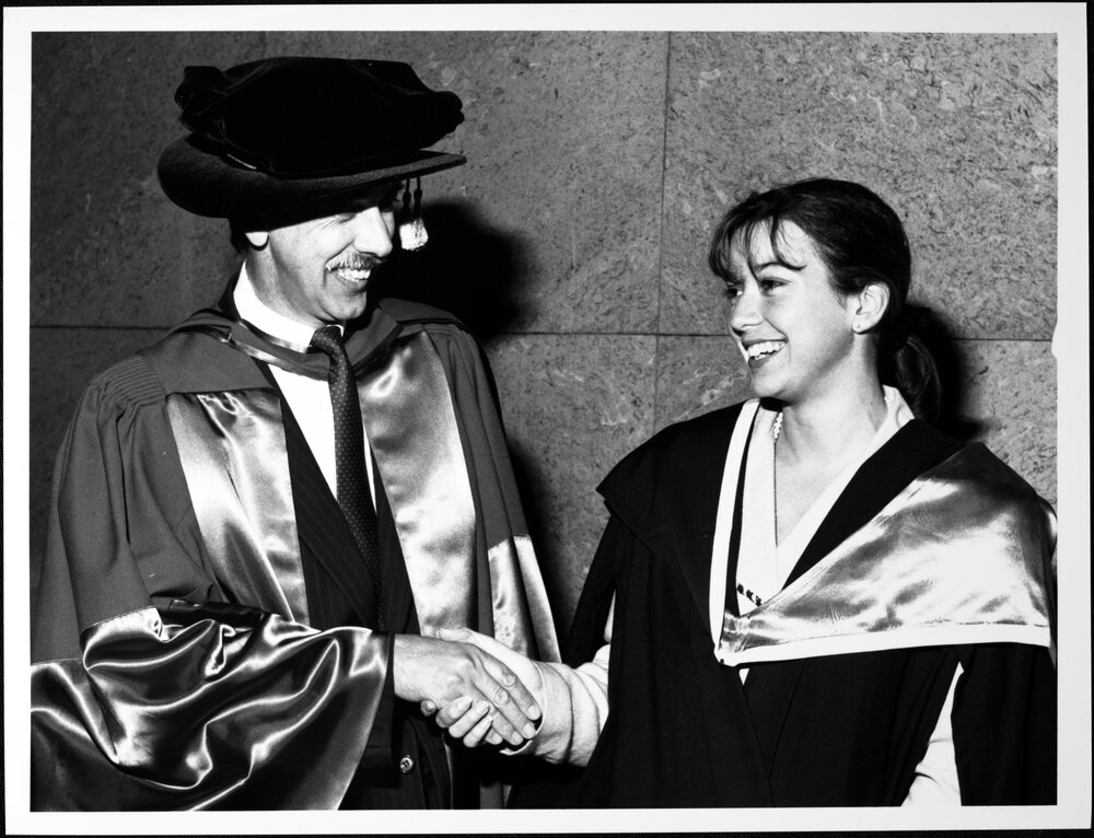 Yeomans, Prof Neville and daughter at conferring