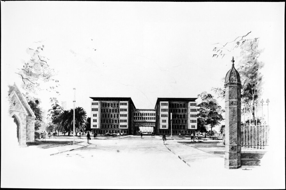 New Arts Building. Artist&rsquo;s Sketch.