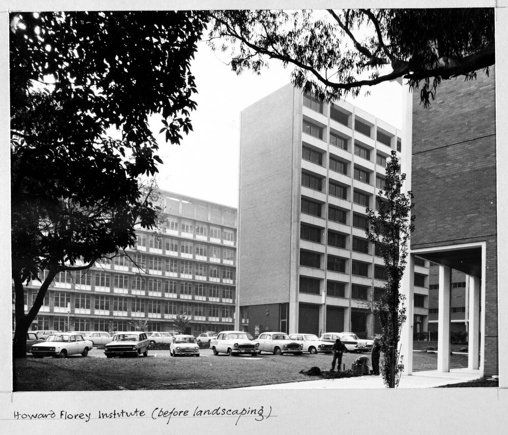 Howard Florey Institute (before landscaping). Jun 1970
