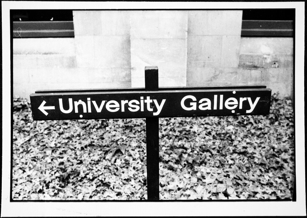 University Gallery sign