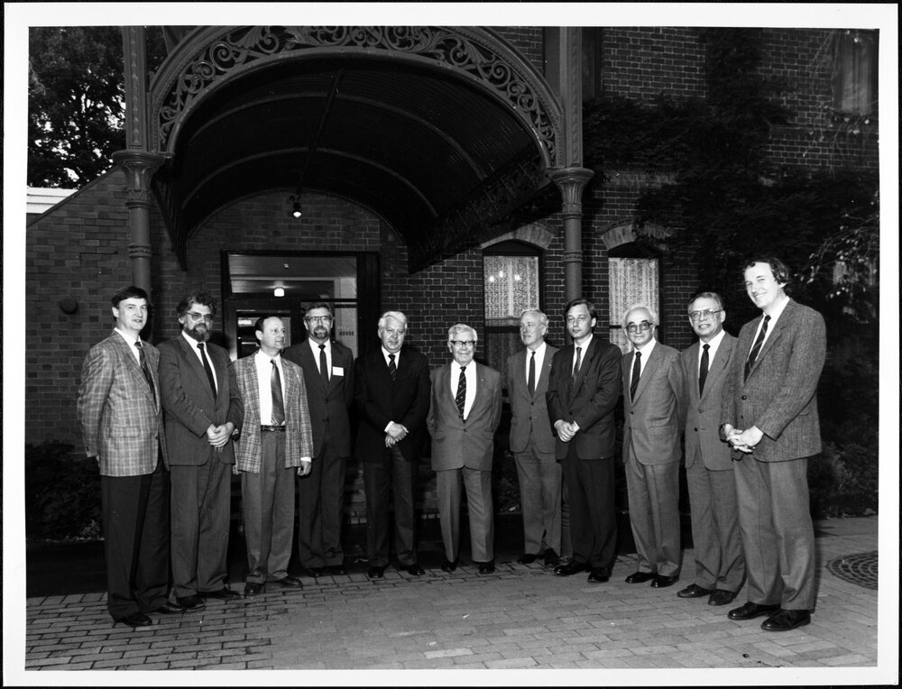 Germanic Studies. 8 German scholars visiting for a symposium on History and Literature as a Bicentennial gift of the West German Government