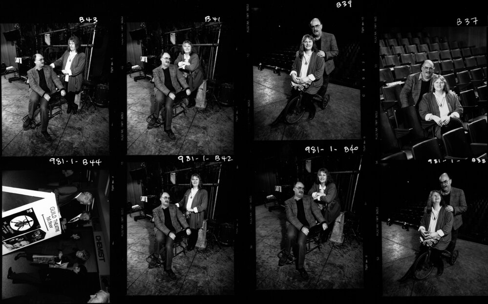 Guild Theatre. Terry Colletts and Lindy Cernigoi (student theatre producer). MUDfest