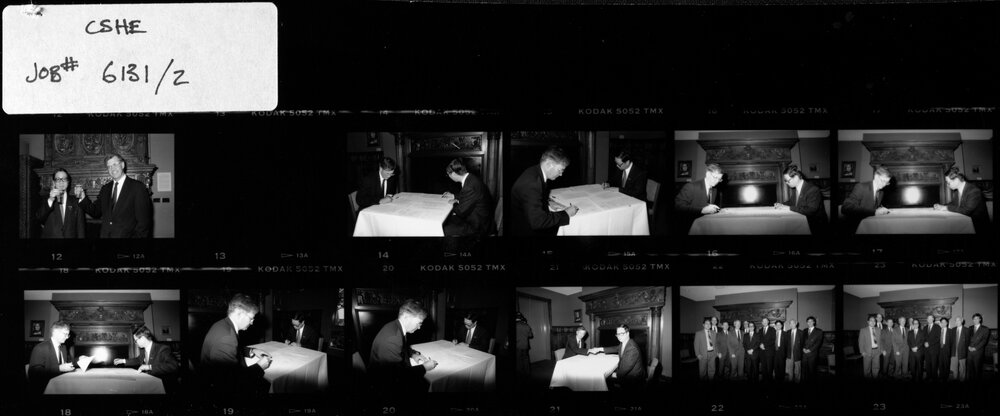 International visitors. Agreement between University and Fudan University, China. 1996