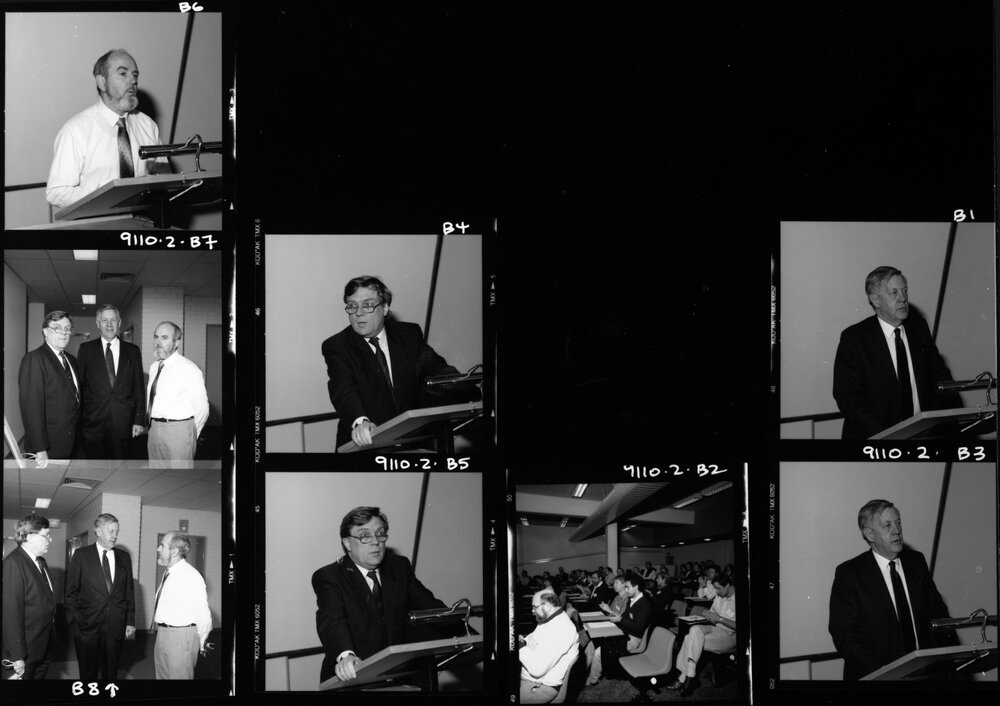 SHARM. Rob Rowbotham, the Chancellor and David McFarlane