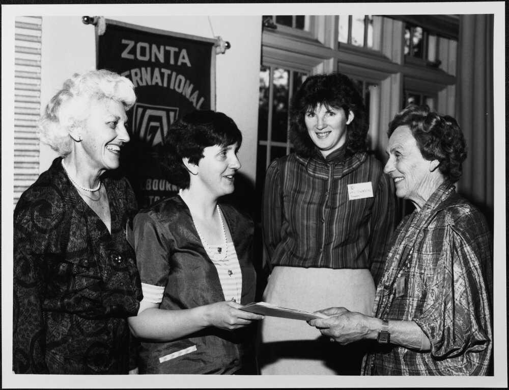 Armstrong, Jean, (second from left) from Engineering receiving Zonta Award