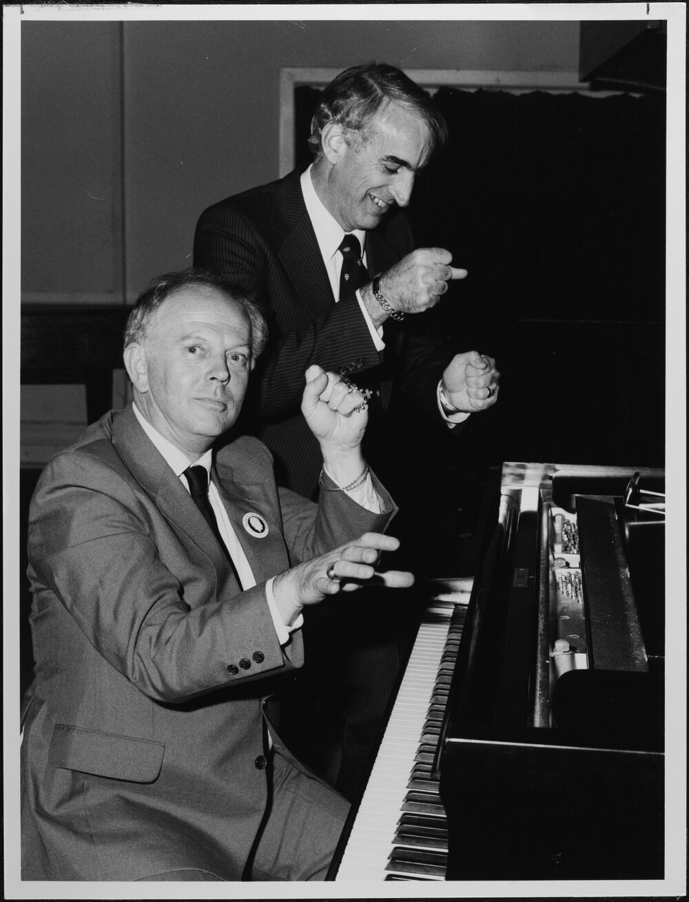 Brimer, Professor Michael and Mr M. Williamson (left). 14 Dec 1981