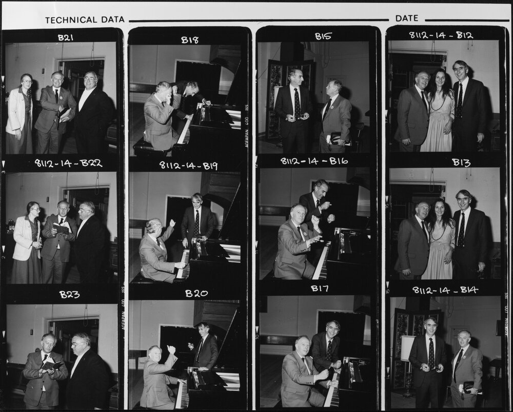 Brimer, Professor Michael, Mr M. Williamson (left in frames B15-B20) and others. 14 Dec 1981