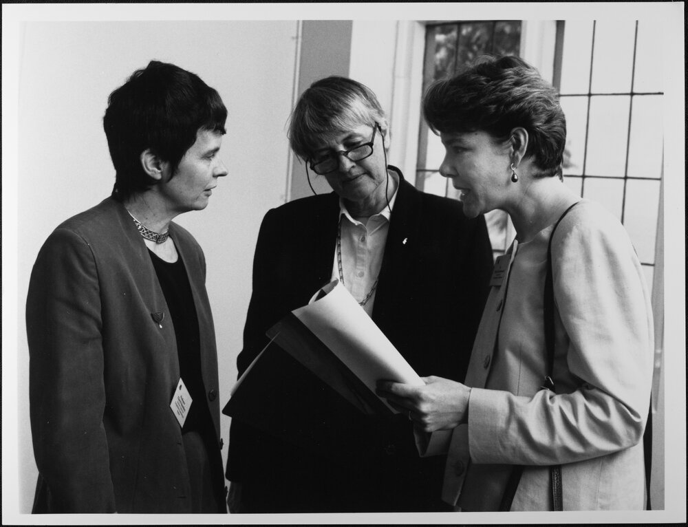 Charlesworth, Hilary (right) with Prof Cheryl Saunders and another