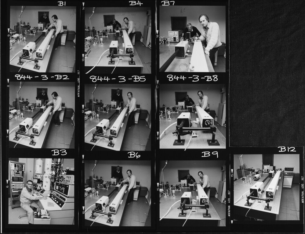 Ghiggino, Dr Ken with laser machine in Chemistry. 3 Apr 1984