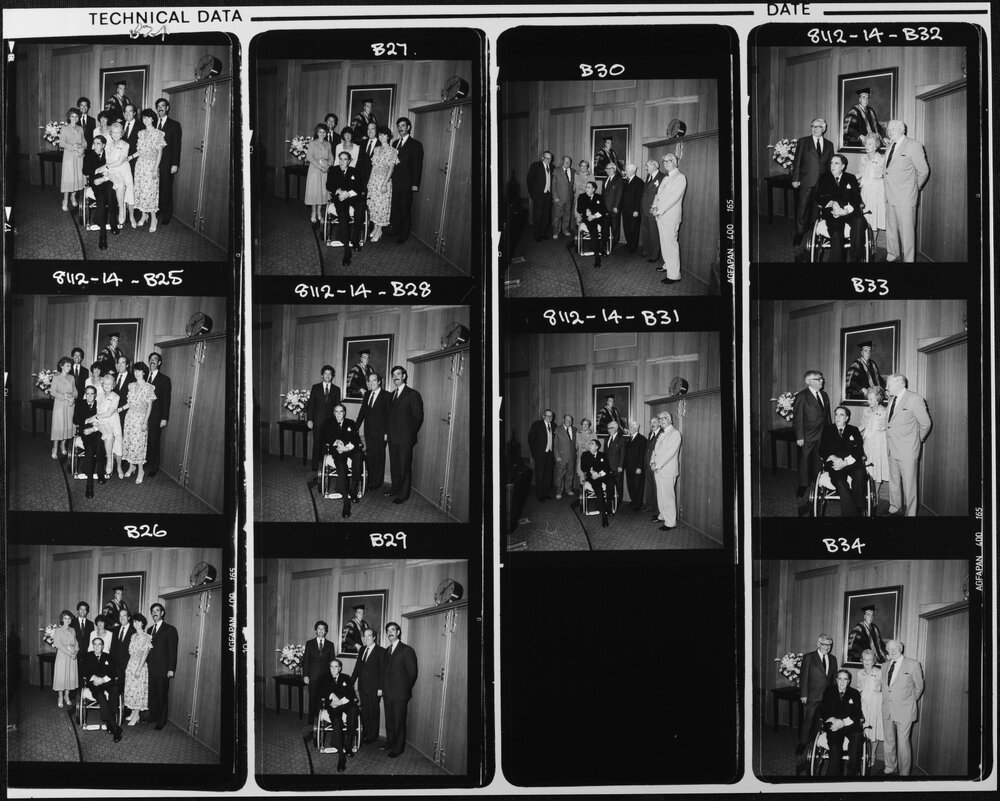 Gillard, Sir Oliver with others. 14 Dec 1981