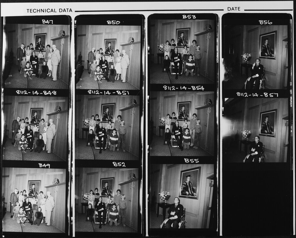 Gillard, Sir Oliver with others. 14 Dec 1981