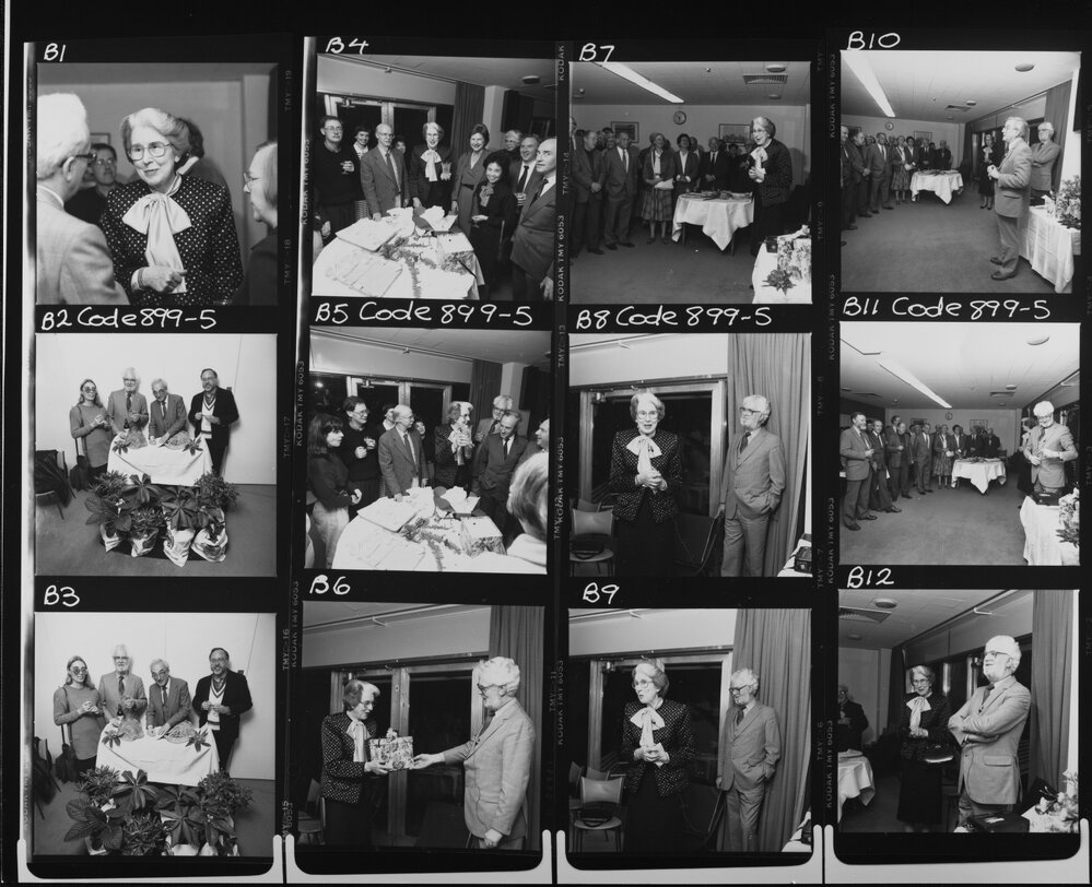 Lugton, Mary, at her farewell from the University Library