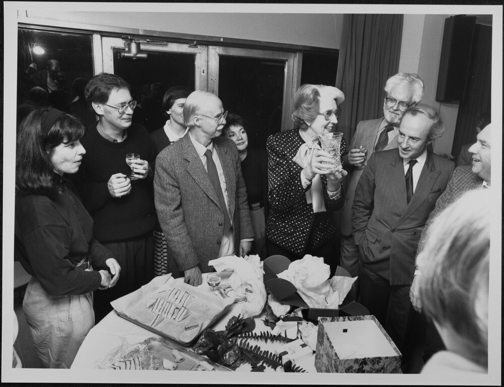 Lugton, Mary, at her farewell from the University Library