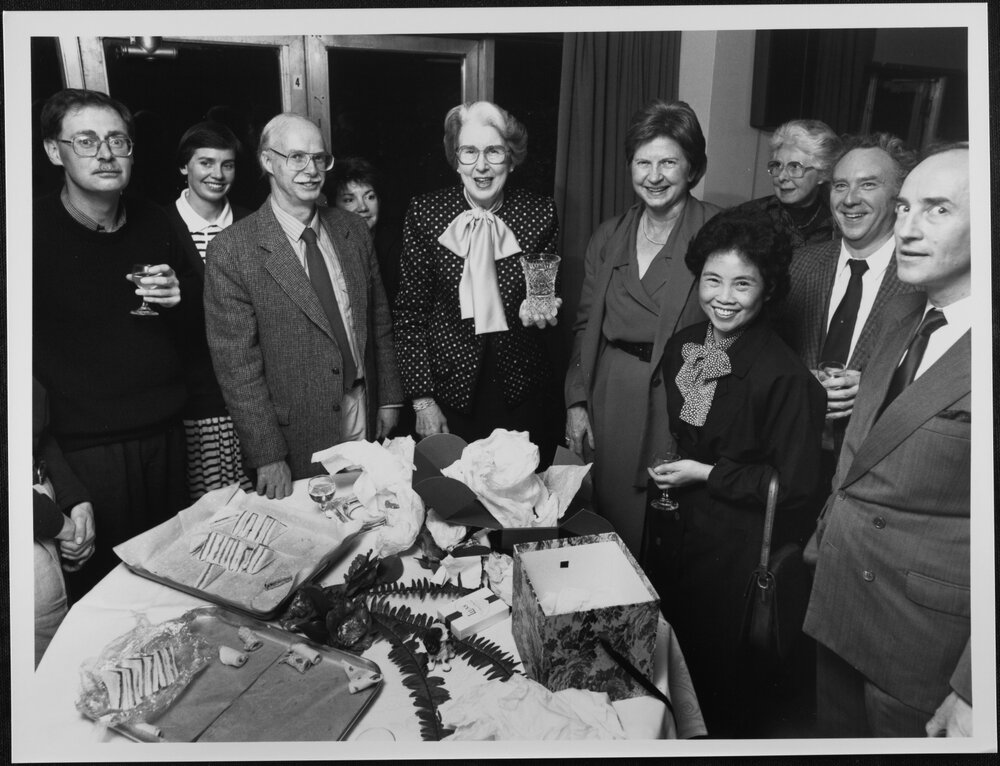 Lugton, Mary, at her farewell from the University Library