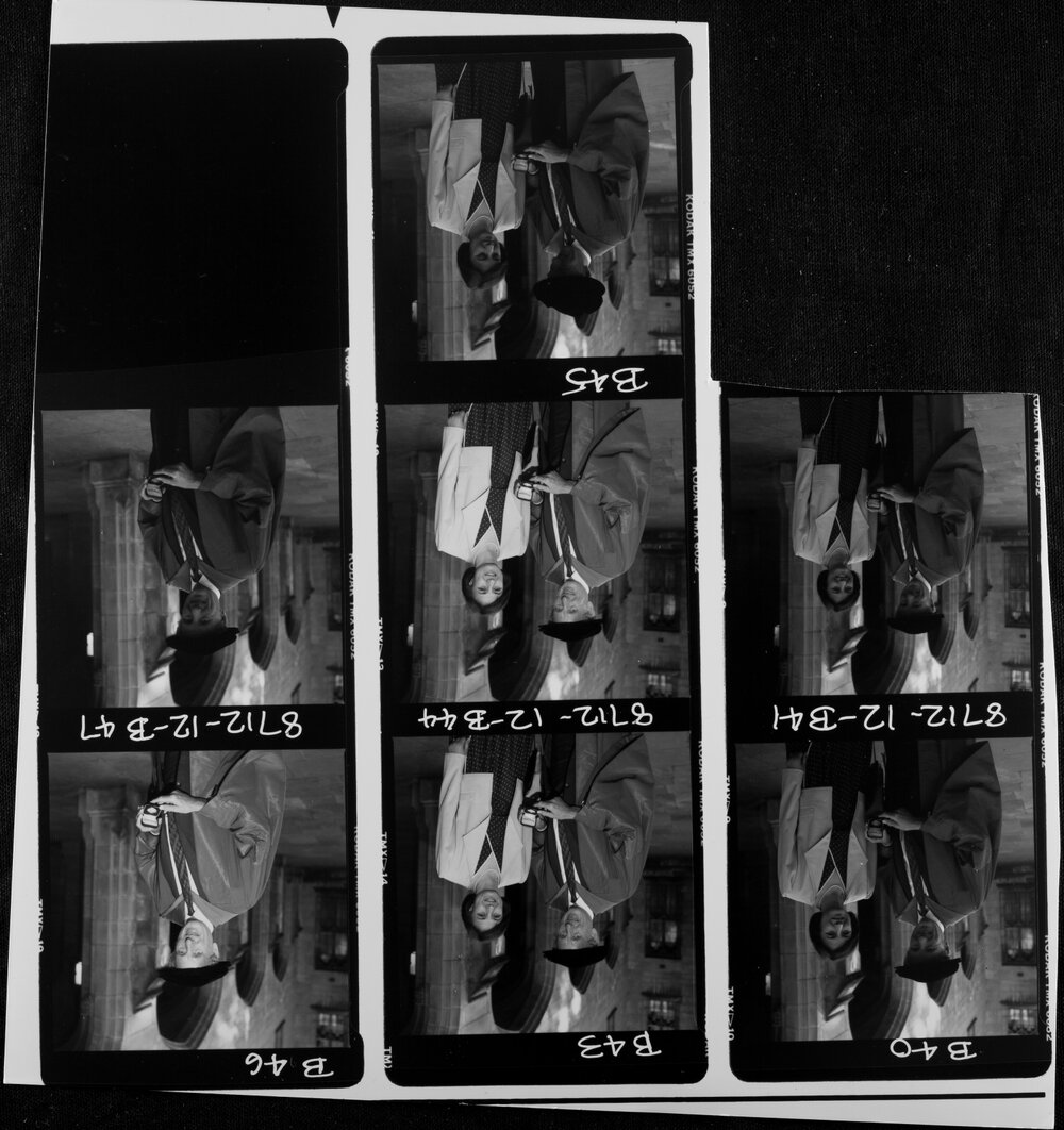 Penington, Professor David with his wife and the Upjohn Medal presented at the 1987 graduation ceremony