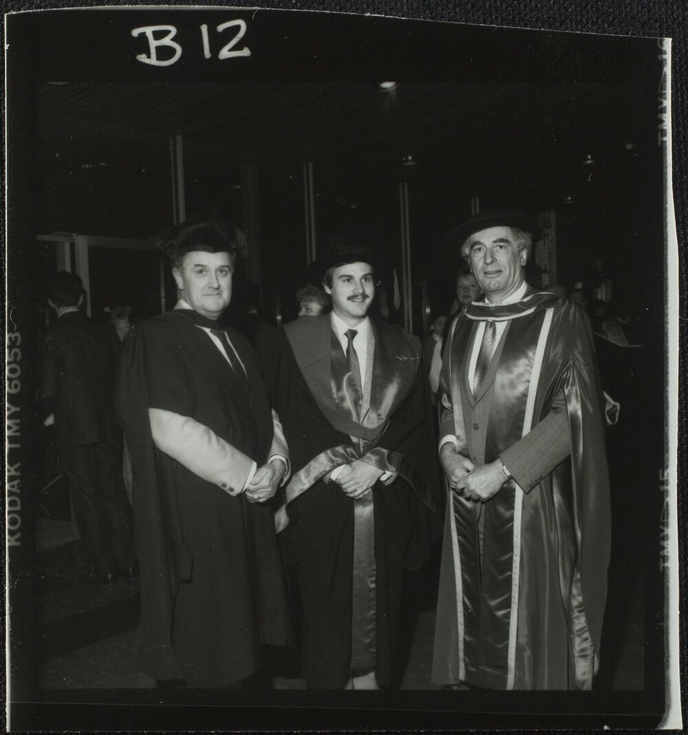 Scrivener, Professor John (right). 1 Aug 1987