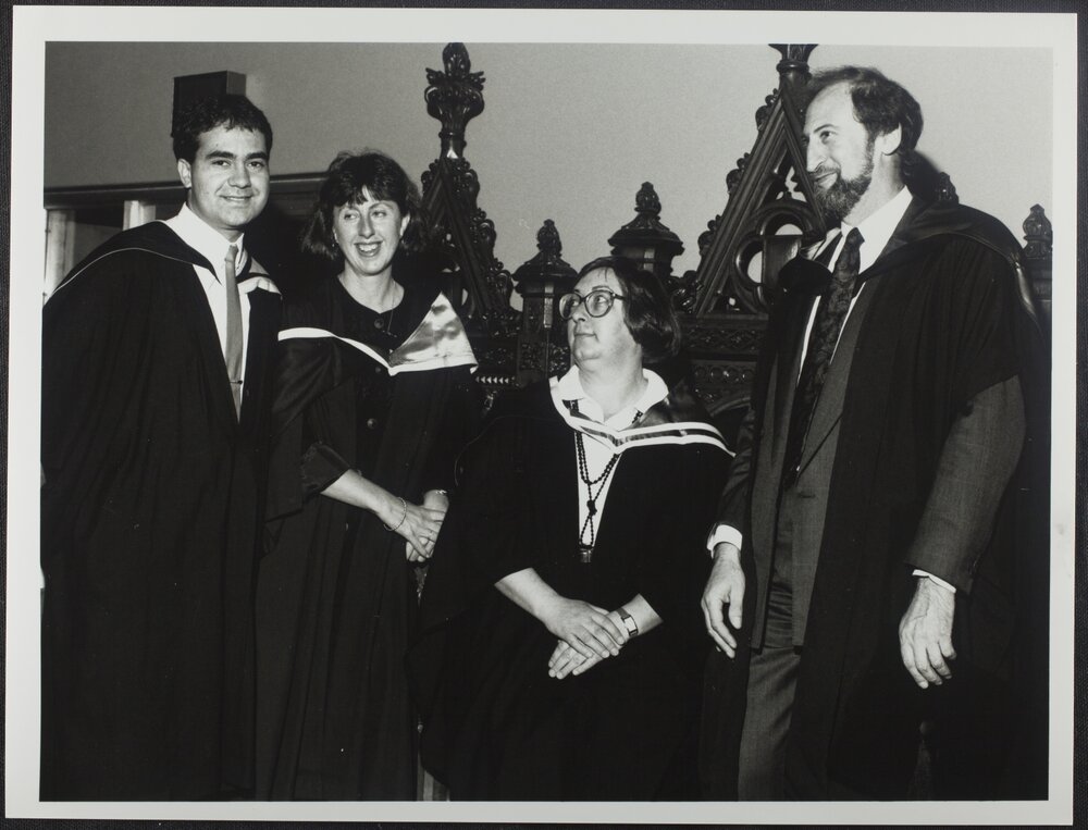Conferring - Solicitors: G. Harvey, D. Rechtman, S. Fry and C. Scanlon. 1991