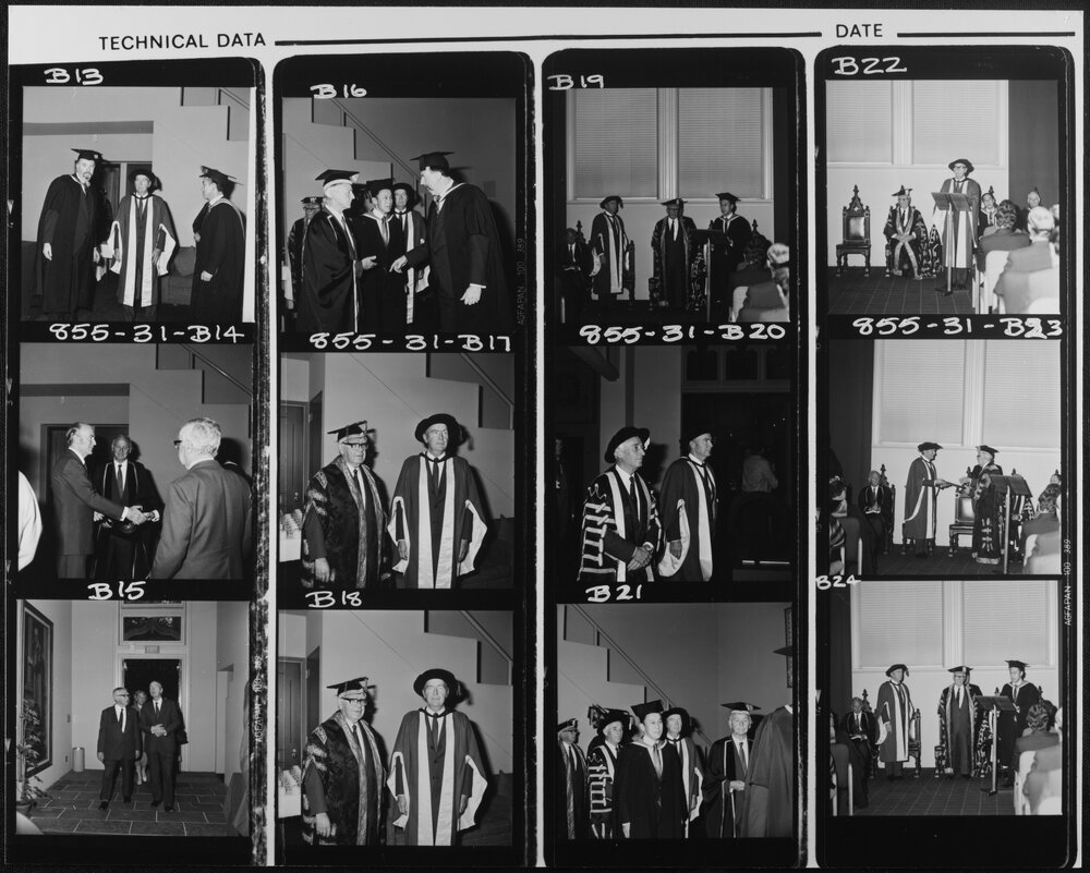 Conferring of Hon LLD on Dr Hillery, President of Ireland. 1985