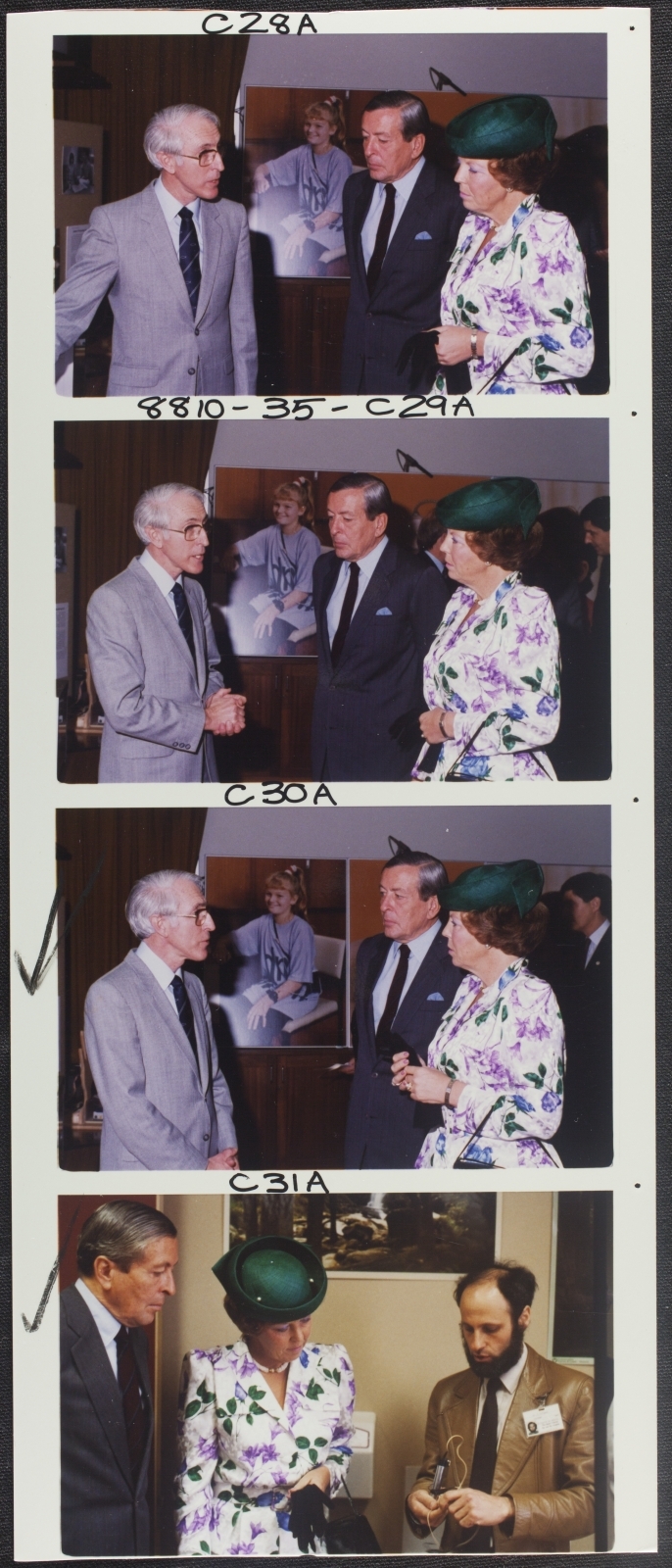 Otolaryngology - Professor Graeme Clark hosting visit of Queen Beatrix to the Department.