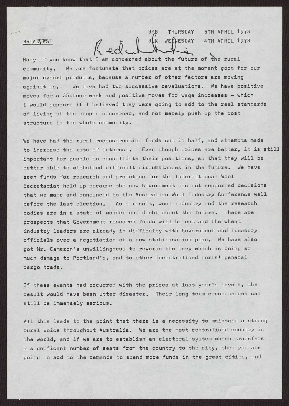 Economy, redistribution