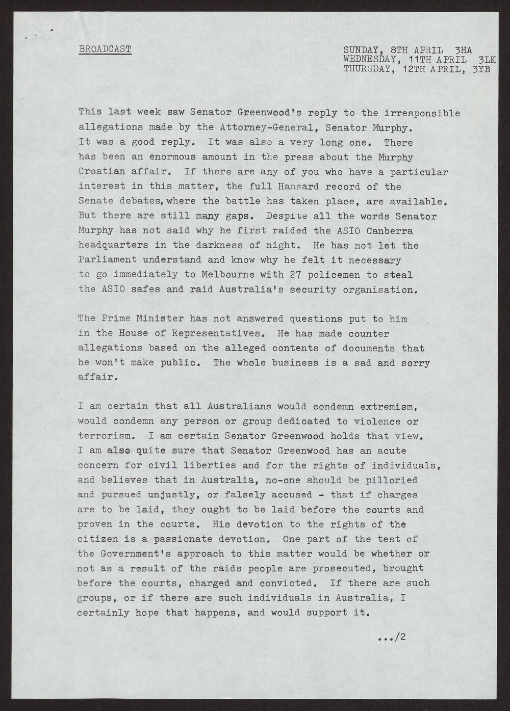 Murphy Croatian affair