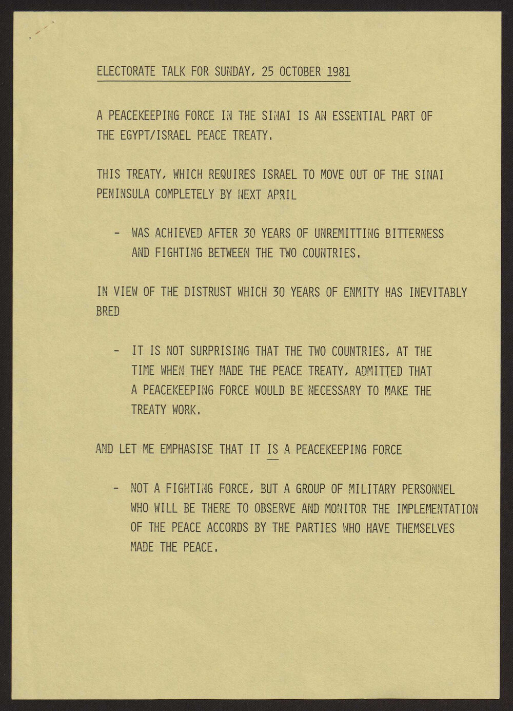 Egypt and Israel treaty