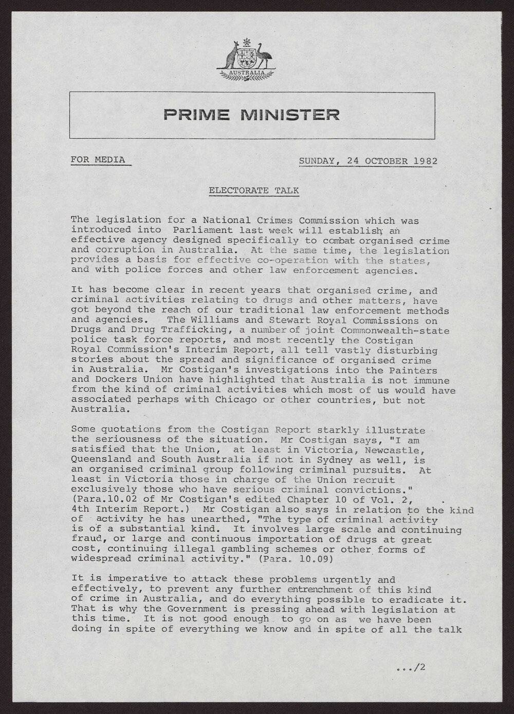 National Crimes Commission