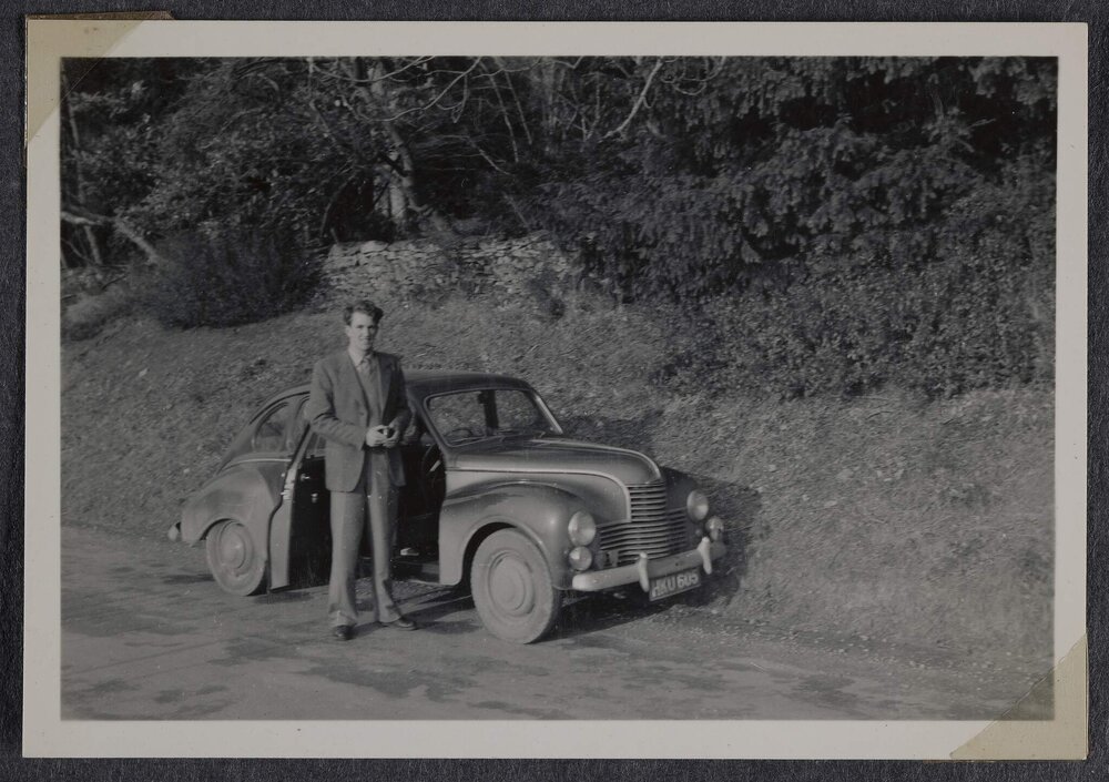 [Malcolm Fraser with car]