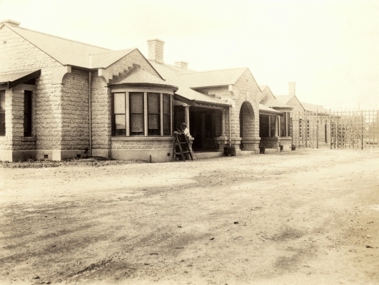 The new Fraser house at Balpool-Nyang, New South Wales, with its unfinished garden.